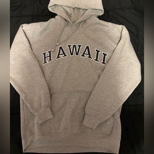 vintage grey oversized hawaii hoodie